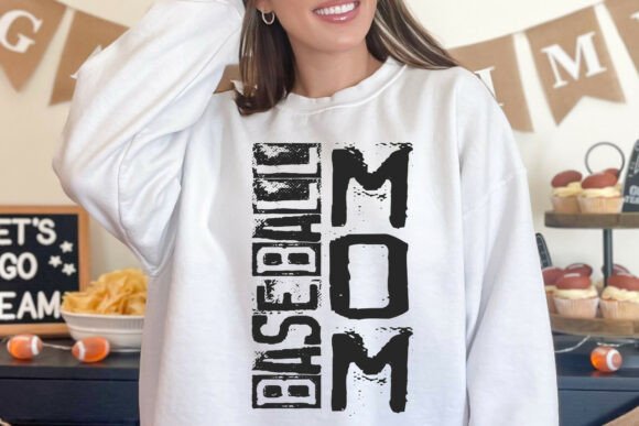Baseball Mom Typography Design