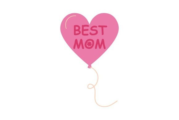 Best Mom Heart Balloon