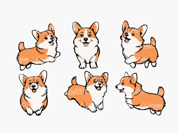 Cute Corgi SVG, PNG Bundle
