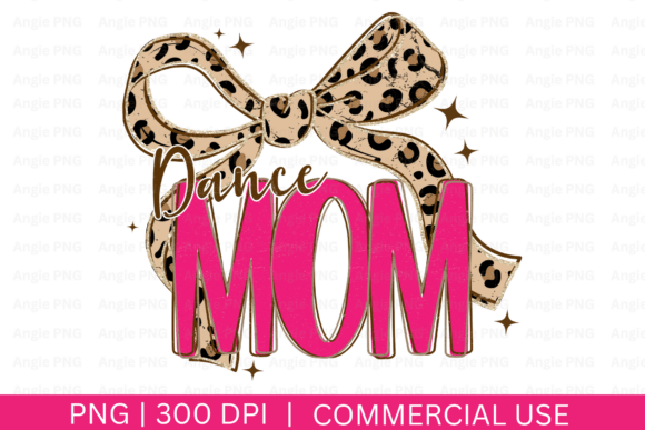 Dance Mom Leopard Coquette Bow PNG