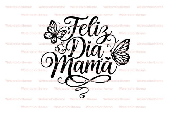 Feliz Día Mamá Cake Topper SVG