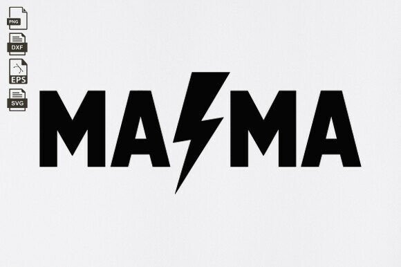 Mama SVG PNG: Rocker Style Mama