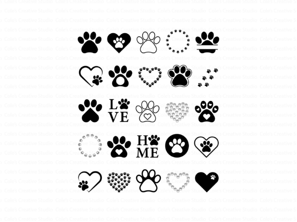 Paw Print Clipart SVG Bundle