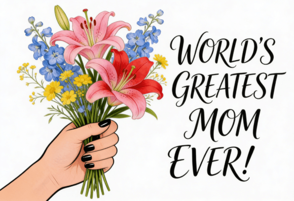 World’s Greatest Mom Ever Floral Bouquet